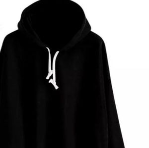 A black hoodie sweater